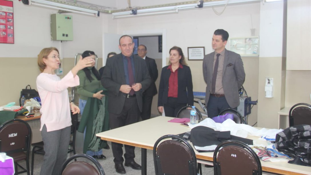 Halk Eğitimi Merkezi kurslarına ziyaret gerçekleştirildi.